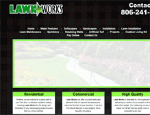 Tablet Screenshot of lawnworksoflubbock.com